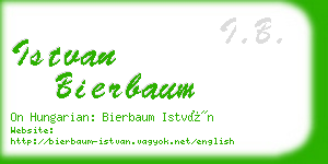 istvan bierbaum business card